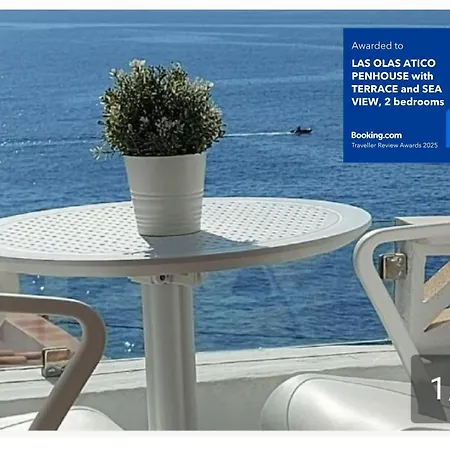 Lägenhet Olas Atico Penhouse With Terrace And Sea View, 2 Bedrooms La Caleta (Tenerife)